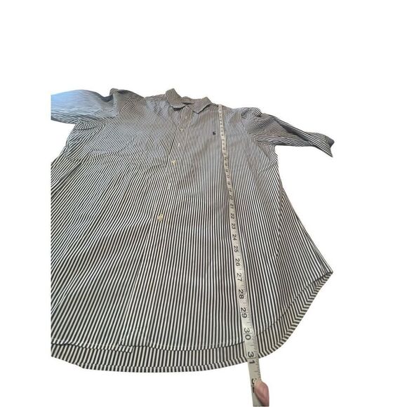 Ralph Lauren Men’s Button Down Shirt charcoal/White Stripe Sz L Classic Fit - Picture 7 of 8
